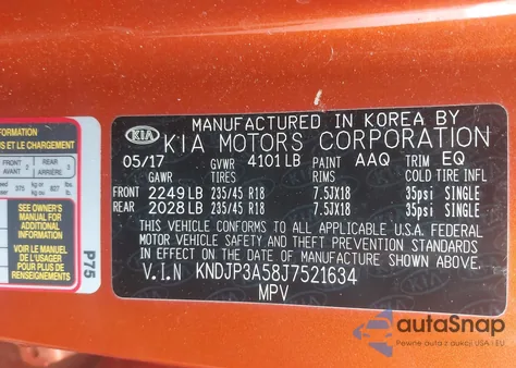2018 Kia Soul + from USA, damaged, VIN KNDJP3A58J7521634
